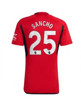 Moški Nogometna dresi replika Manchester United Jadon Sancho #25 Domači 2023-24 Kratek rokav